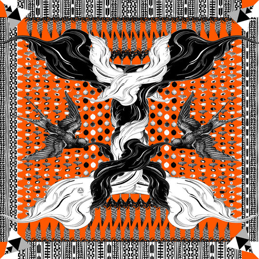 'Seed' Silk Square Scarf - Sarah Howell Limited Edition - 1