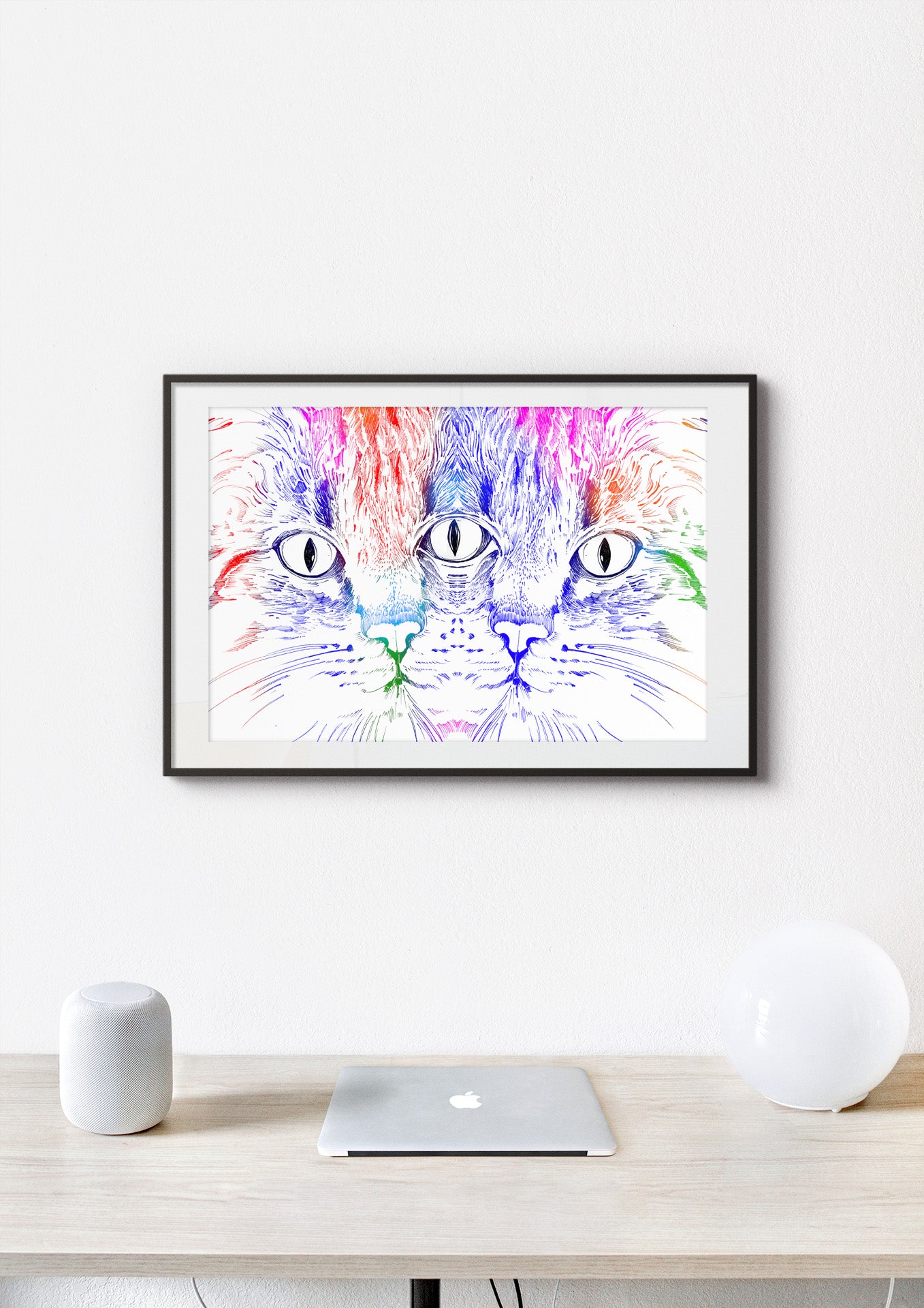 Rainbow Cat Print